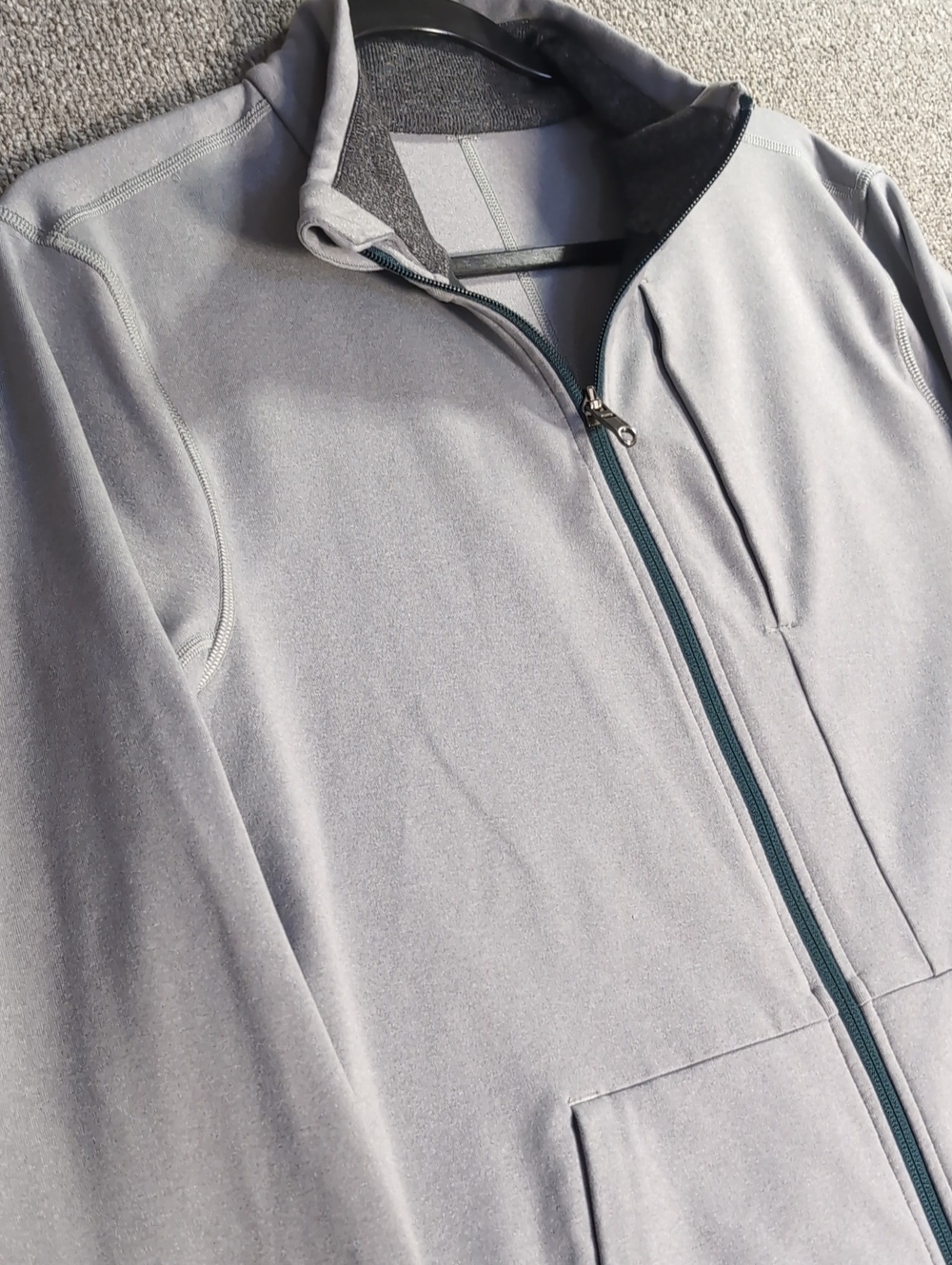 Lululemon Six Pack Jacket - Bomber/Track Jacket - Size Medium In Light Gray - Picture 2 of 11